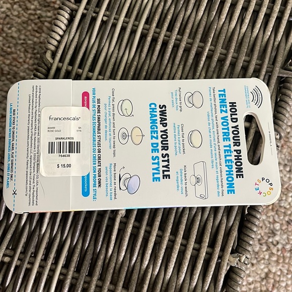 Rose Gols Sparkly Glitter Popsocket - Picture 10 of 10